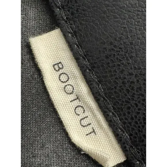 Judy Blue Black Faux Leather Bootcut Pants 14W 34X32 Mob Wife Monochrome - Picture 3 of 9